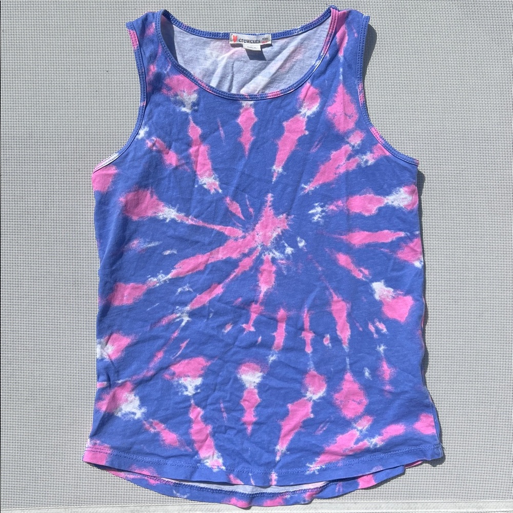 Crewcuts girls tie-dye tank top